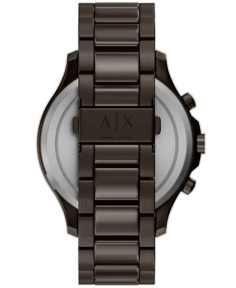 Armani Exchange Men's Quartz Chronograph Brown Stainless Steel Watch 46mm