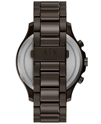 Armani Exchange Men's Quartz Chronograph Brown Stainless Steel Watch 46mm