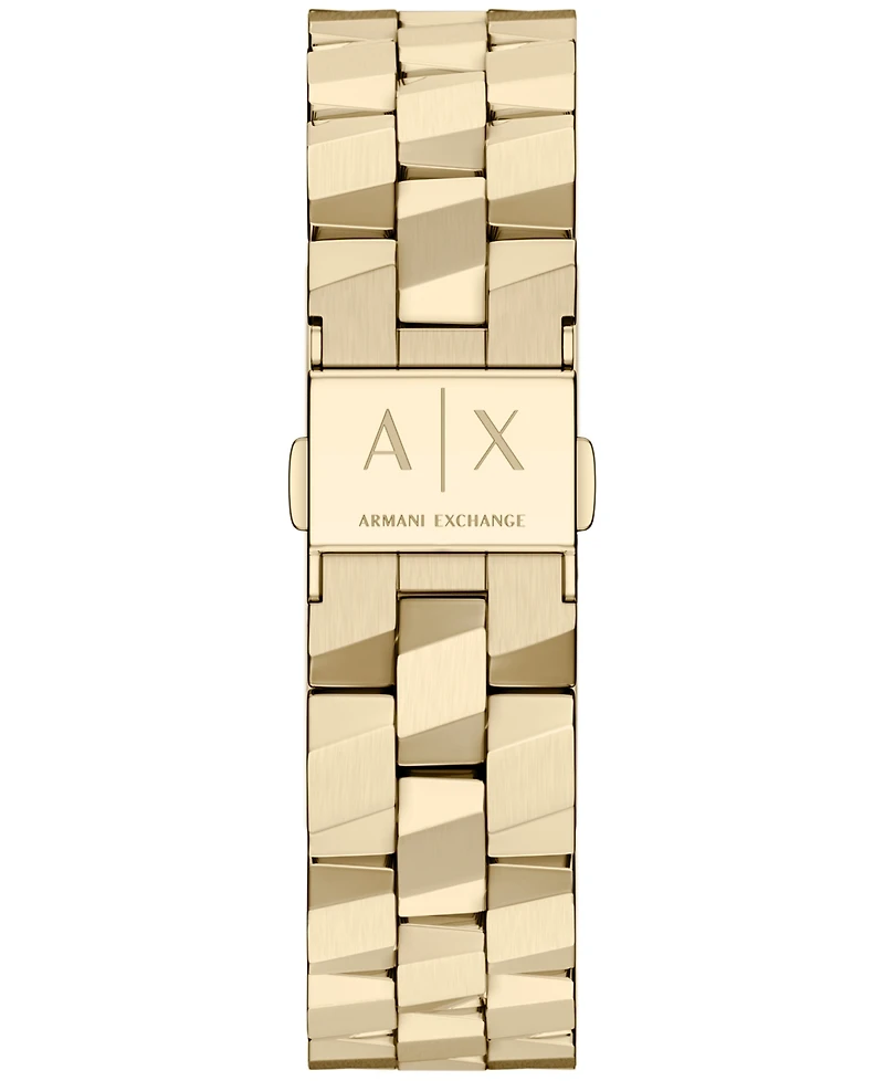Armani Exchange Women's Quartz Two Hand Gold Stainless Steel Watch 34mm