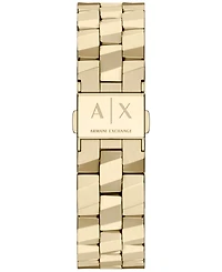 Armani Exchange Women's Quartz Two Hand Gold Stainless Steel Watch 34mm