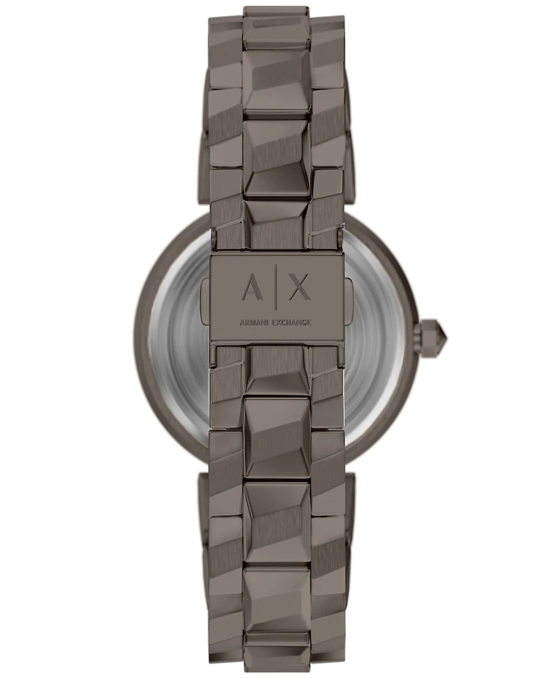 Armani Exchange Women's Audora Quartz Two Hand Brown Stainless Steel Watch 34mm