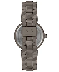 Armani Exchange Women's Audora Quartz Two Hand Brown Stainless Steel Watch 34mm