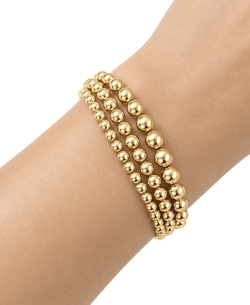 And Now This Triple Row Bead Bracelet