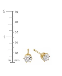 and Now This Cubic Zirconia Duo Stud Leaf Hoop Earrings
