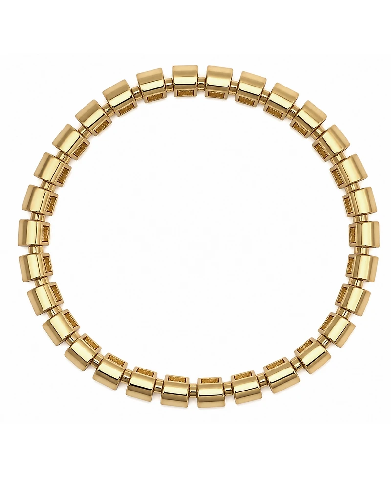 And Now This Gold, Silver Plated Brass Stretch Bracelet