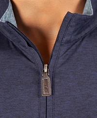 TailorByrd Men's Brushed Melange Quarter Zip Sweater