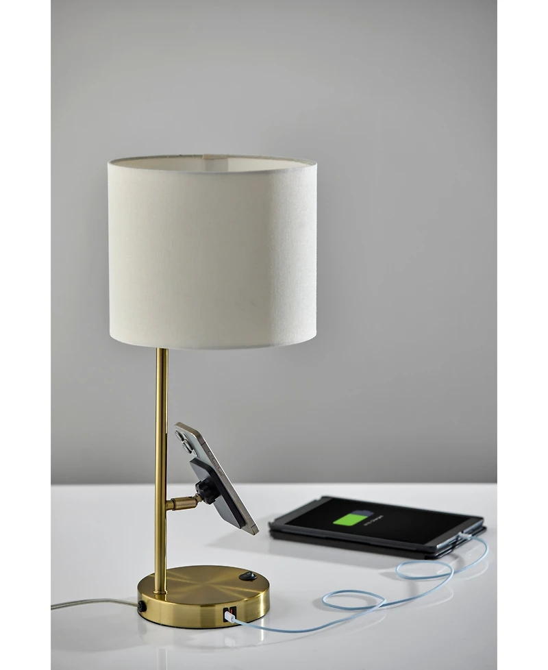 Adesso 22" Metal Wyatt Supercharger Desk Lamp