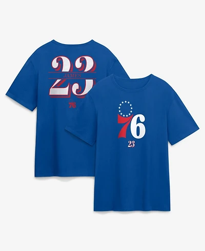 Fanatics Men's LeBron James Royal Philadelphia 76ers The Paint Name Number T-Shirt