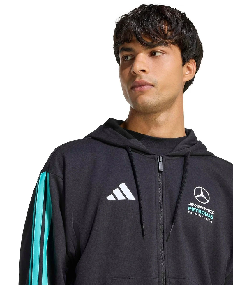 Adidas Men's Black Mercedes-amg Petronas F1 Team 2026 Alpha Skin Full-Zip Tri-Blend Hoodie