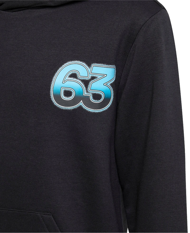 Adidas Big Boys and Girls George Russell Black Mercedes-amg Petronas F1 Team Driver Wear Graphic Pullover Hoodie