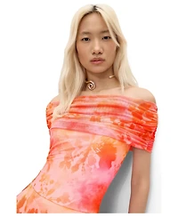 Desigual Women's Floral Long Mesh Dress