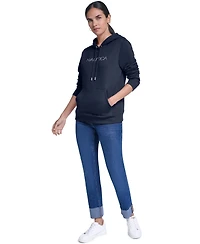 Nautica Women's Logo Graphic Fleece Hoodie