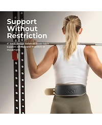 Sunny Health & Fitness Heavy-Duty 4" Leather Weightlifting Belt with Back Support And Adjustable Fit for Strength Training