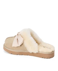 Dearfoams Women's Fireside by Sydney Dream Bow Scuff Slippers