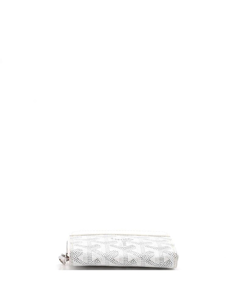 Pre-Owned Goyard Pm Matignon Zip Wallet Coated Canvas with Leather