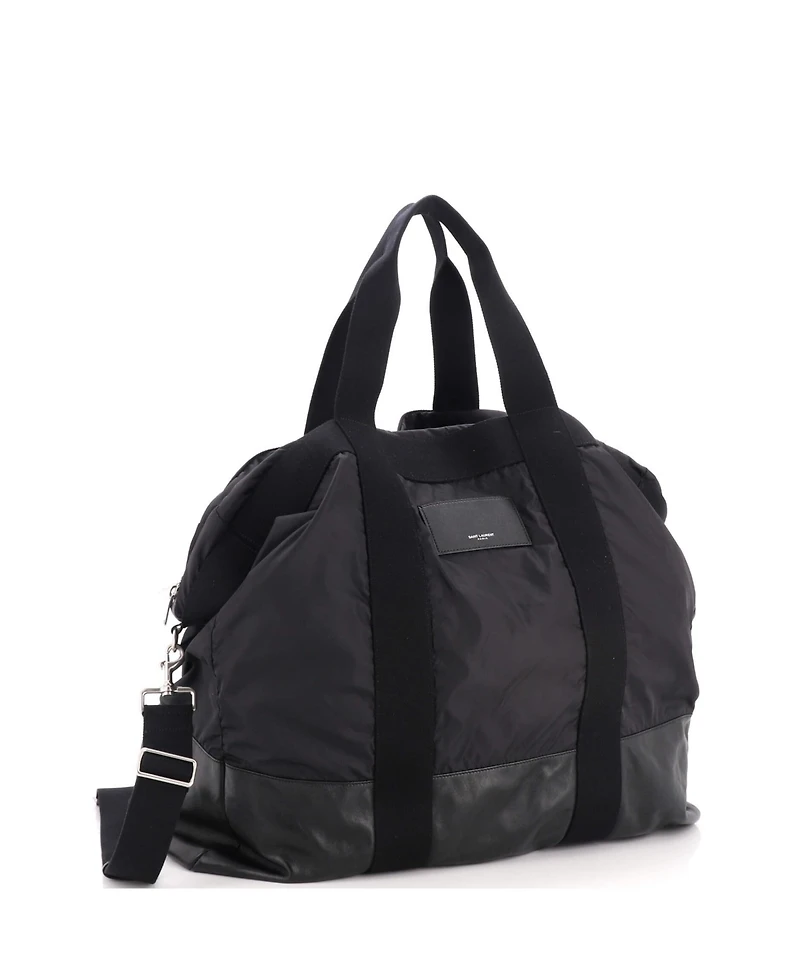 Pre-Owned Saint Laurent City Logo Tote Bag Nylon with Leather