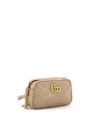 Pre-Owned Gucci Small Gg Marmont Shoulder Bag Matelasse Leather