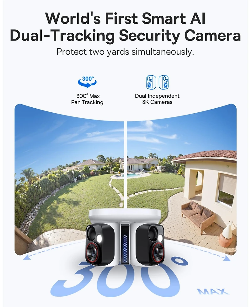 Baseus X1 Pro Outdoor Solar Dual-Camera Security Camera