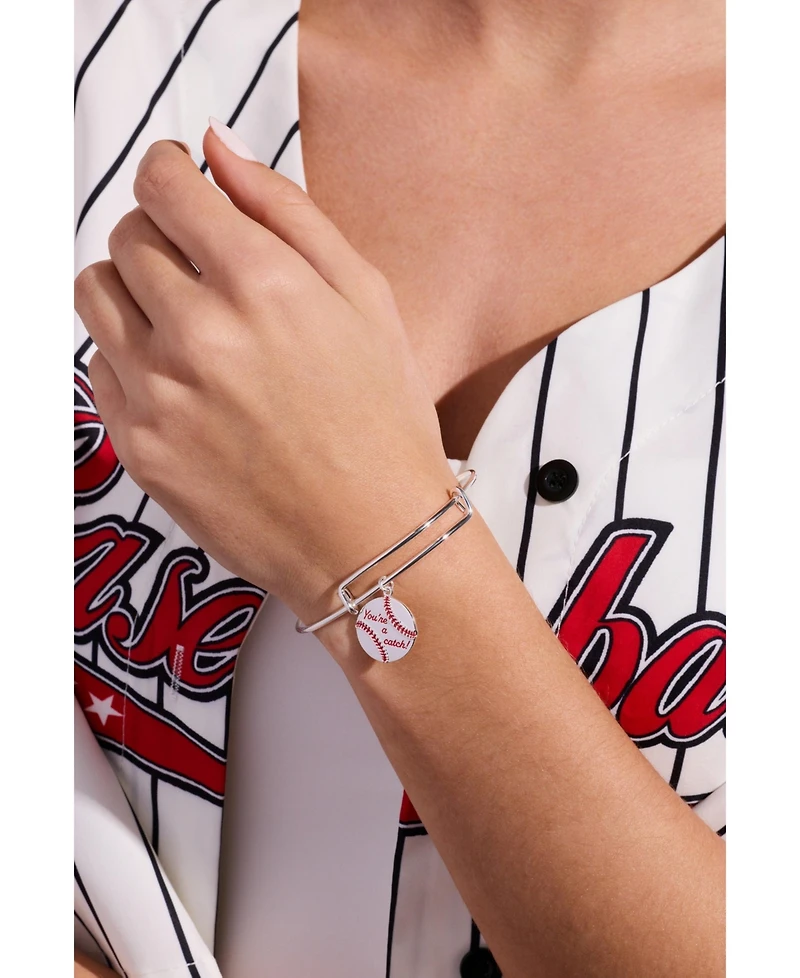 Alex and Ani You're A Catch" Baseball Charm Bangle