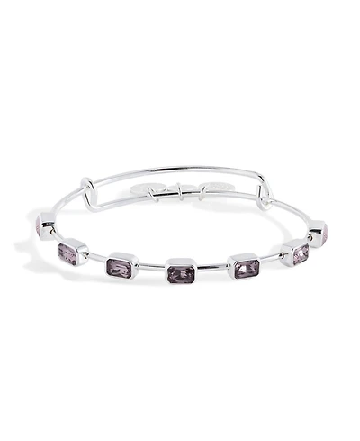 Alex and Ani June Birthstone Emerald Cut Bangle