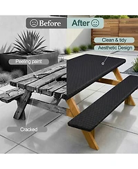 Piscifun Waterproof Windproof Picnic Table and Bench Cover Set with Storage Bag