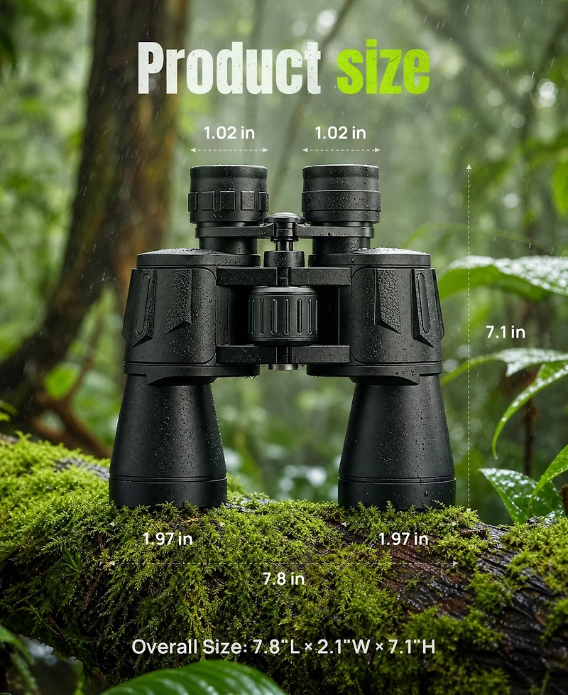 Sugift 10x50 Binoculars for Adults with BK7 Prism Wide Field of View for Bird Watching and Hunting