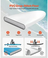Hongge 2-Person Inflatable Recreational Kayak 700 lbs Capacity with Drop-Stitch Floor Paddles and Hand Pump