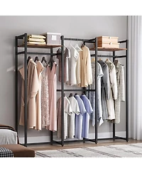 Tribesigns Heavy Duty Garment Rack with Shelves