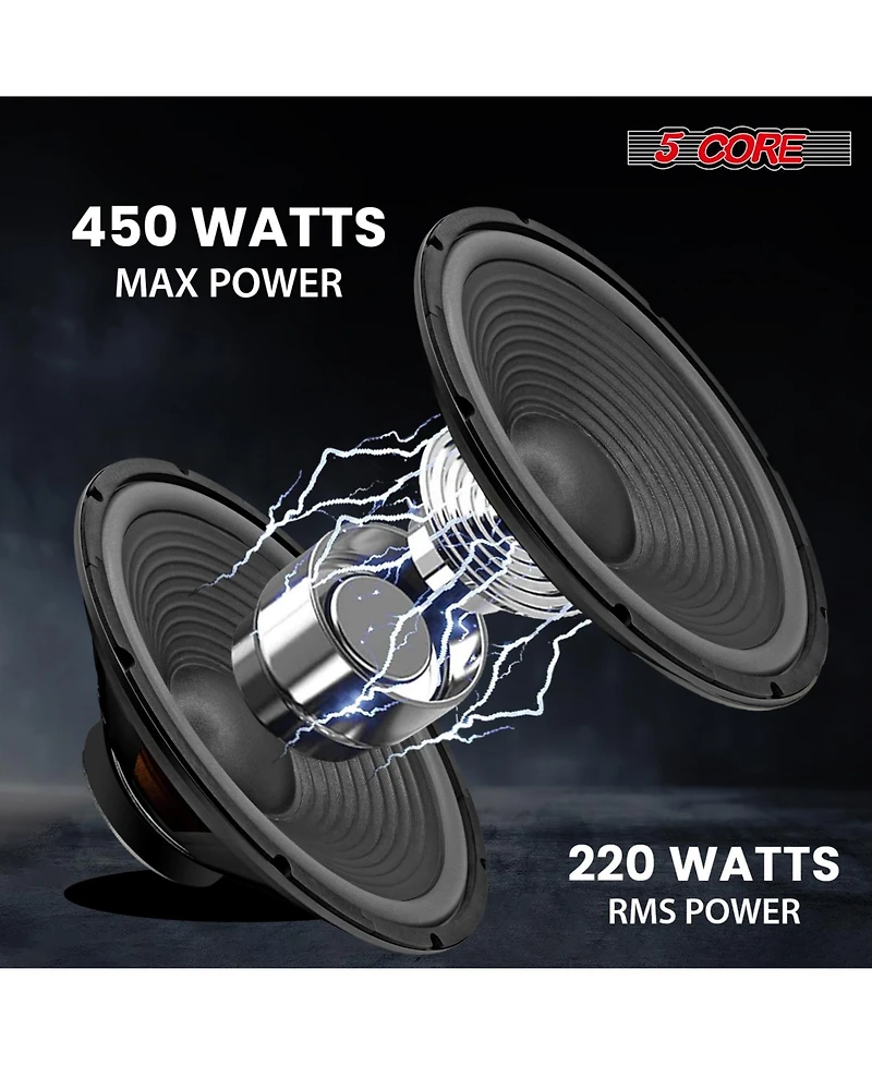 5 Core 15" Subwoofer Speaker 450W Max 8Ohm Replacement Audio Pa Dj Sub Woofer