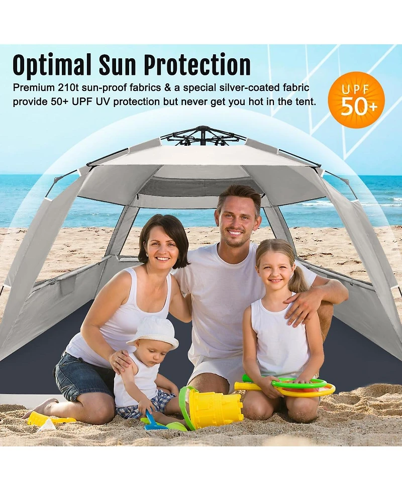 Aofar Pop Up Beach Tent Sun Shade Shelter Uv Protection