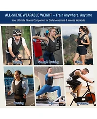 Zeny 10LBS Adjustable Weighted Vest for Women, Breathable Workout Vest with Zipper