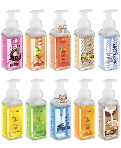 Lovery 10-Piece Hand Foaming Soap in Citrus, Floral, Fresh, Warm Fragrances