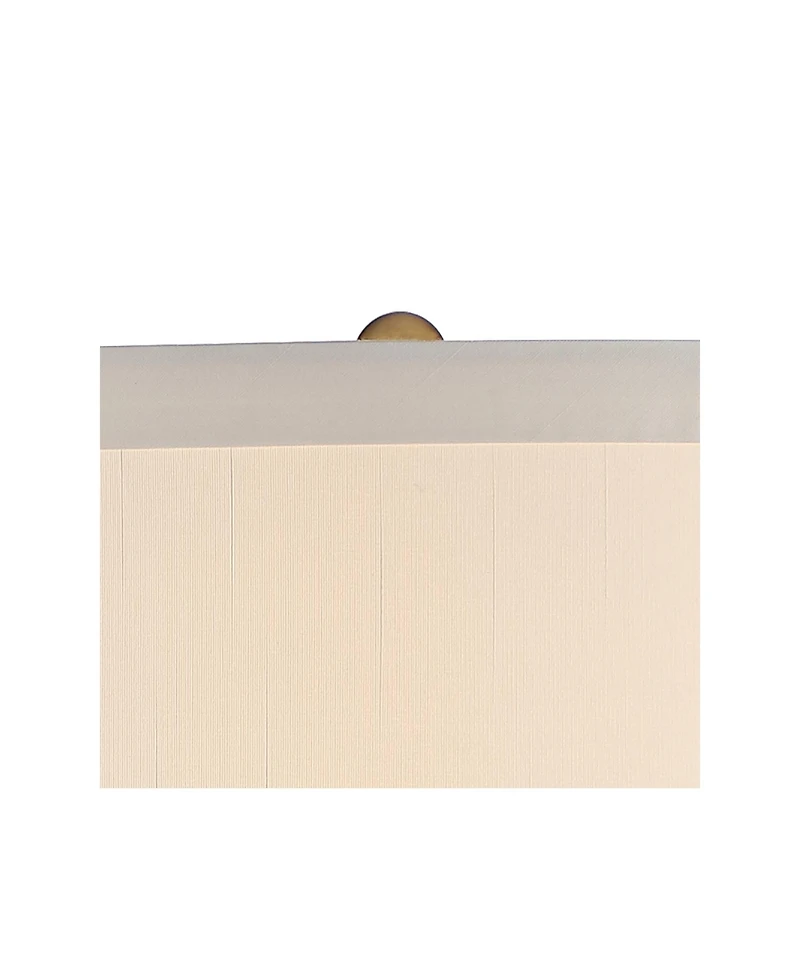 Possini Euro Design Karen Modern Table Lamp with Clear Square Riser 37 1/2" Tall Dark Glass Fabric Drum Shade for Bedroom Living Room