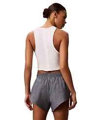Calvin Klein Women's Chambray High-Rise Pull-On Sleep Shorts