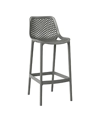 WestinTrends 41.75" Outdoor Modern Polypropylene Plastic Patio Bar Height Stools (Set of 2)