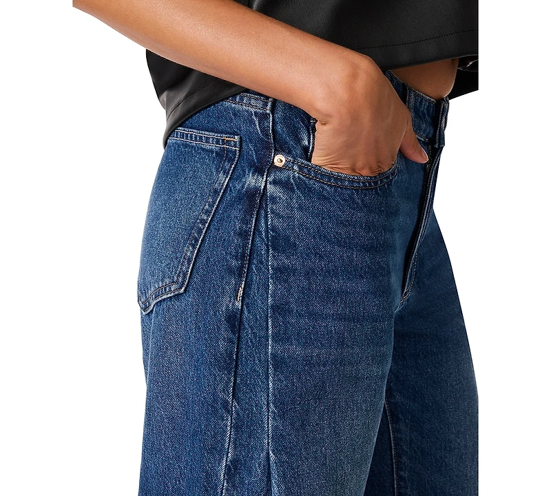 Steve Madden Women's Mid-Rise Wide-Leg Flare Jeans