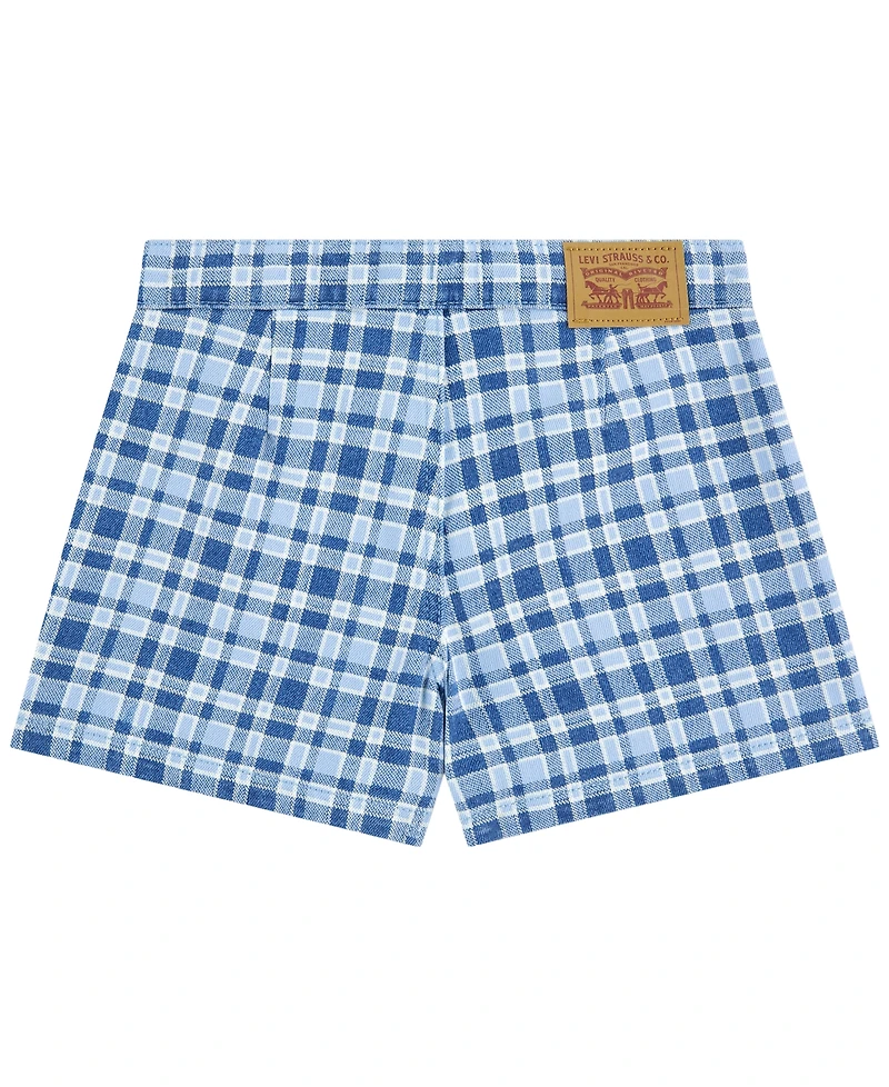 Levi's Girls' 7-16 Side Bow Plaid Skort