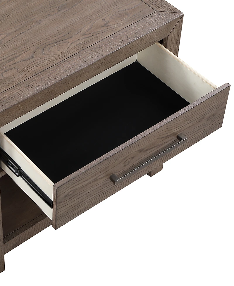Adler 28" Plywood 1-Drawer Nightstand, Macy's Exclusive