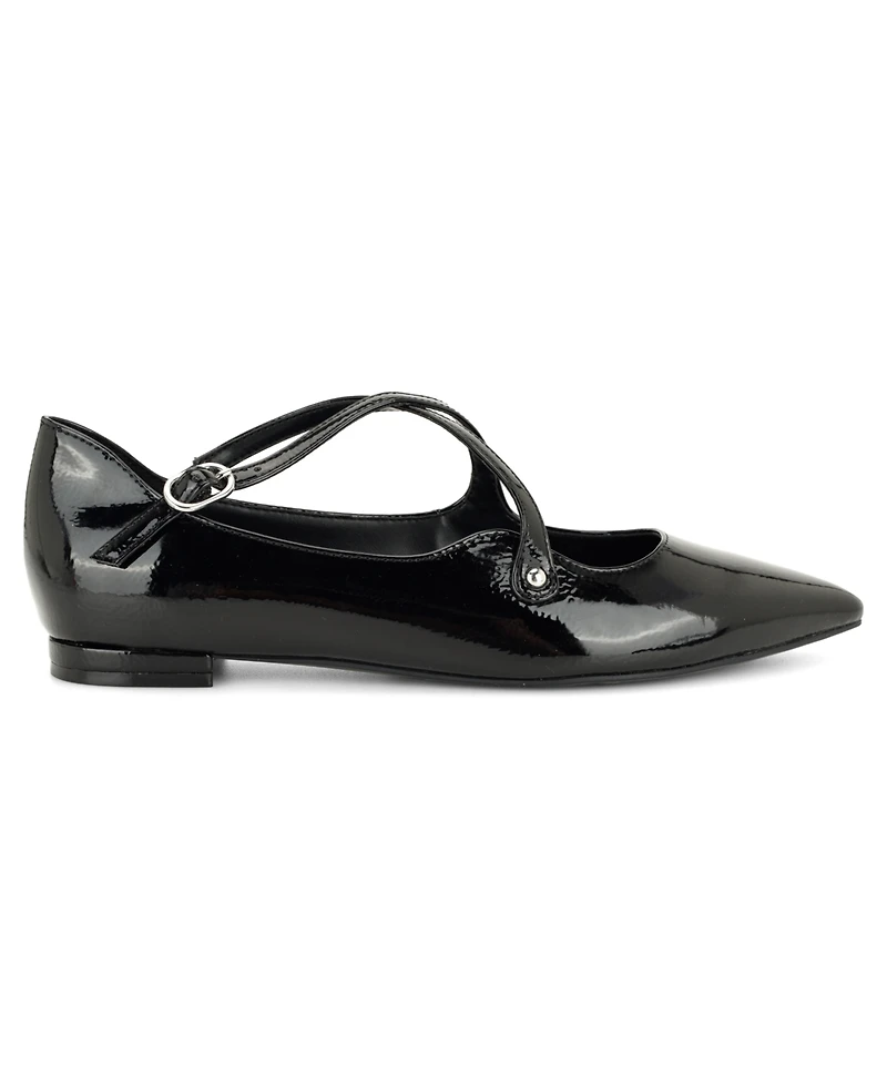 Nine West Women's Jarry Crisscross Pointed Toe Dress Flats