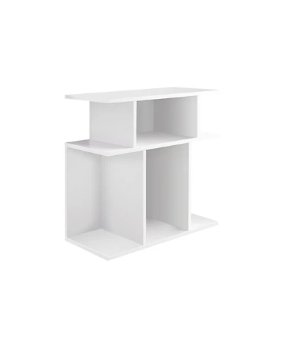 Flynama 3-Tier Laminate Accent Side Table with 6 Open Shelves