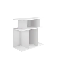 Flynama 3-Tier Laminate Accent Side Table with 6 Open Shelves