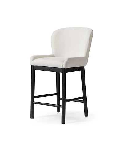 Maven Lane Gia Wingback Upholstered Kitchen Counter Stool with Back
