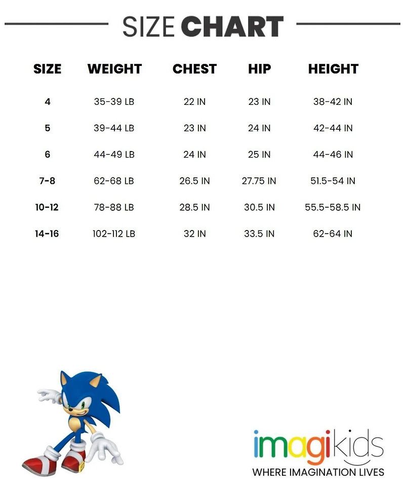 Sega Little Girls Sonic the Hedgehog T-Shirt to (4 - 14-16)