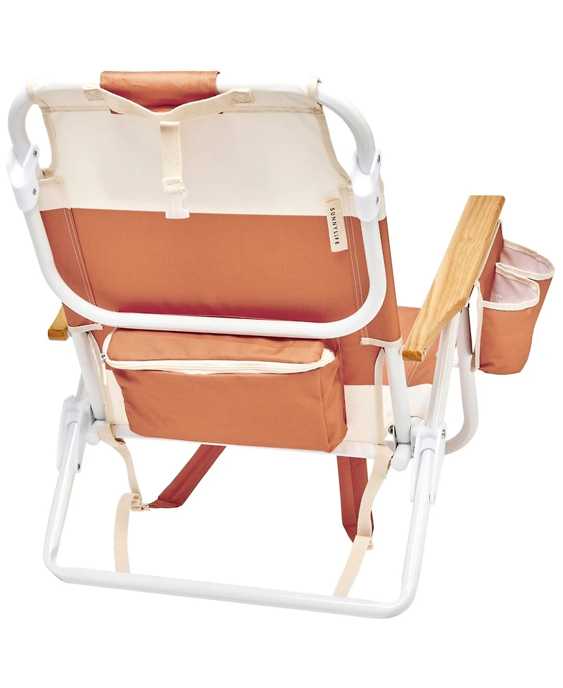 SUNNYLiFE Deluxe Beach Chair: Tierra Clay Block