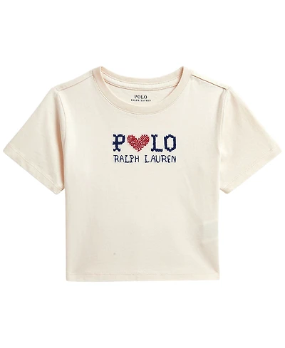 Polo Ralph Lauren Girls' 2T-6X Logo Cotton Jersey T-Shirt