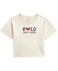 Polo Ralph Lauren Girls' 2T-6X Logo Cotton Jersey T-Shirt