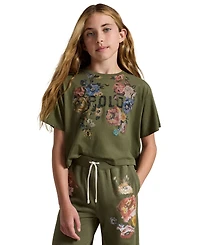 Polo Ralph Lauren Girls' 7-16 Floral Cotton Jersey Boxy T-Shirt