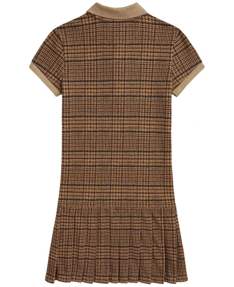 Polo Ralph Lauren Girls' 7-16 Tweed-Print Stretch Mesh Dress