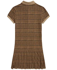 Polo Ralph Lauren Girls' 7-16 Tweed-Print Stretch Mesh Dress
