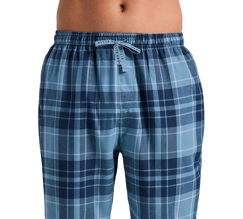 Perry Ellis Portfolio Men's Flannel Plaid Drawstring Waist Sleep Pants